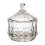 Home Deco Factory Bombonera de Vidrio, Diámetro 9,5 cm Altura 12 cm, Capacidad 200 cl, Apta para Lavavajillas