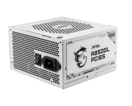 MSI MAG A850GL PCIE5 WHITE Fuente de Alimentación 850W 80 Plus Gold ATX Modular Blanca 306-7ZP8A24-CE0