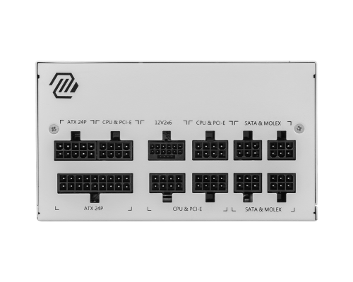 MSI MAG A850GL PCIE5 WHITE Fuente de Alimentación 850W 80 Plus Gold ATX Modular Blanca 306-7ZP8A24-CE0