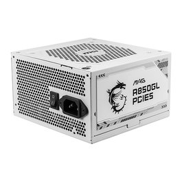 MSI Fuente de Alimentación MAG A850GL PCIE5 850W 80 Plus Gold Blanco ATX Totalmente Modular - Ventilador 12cm