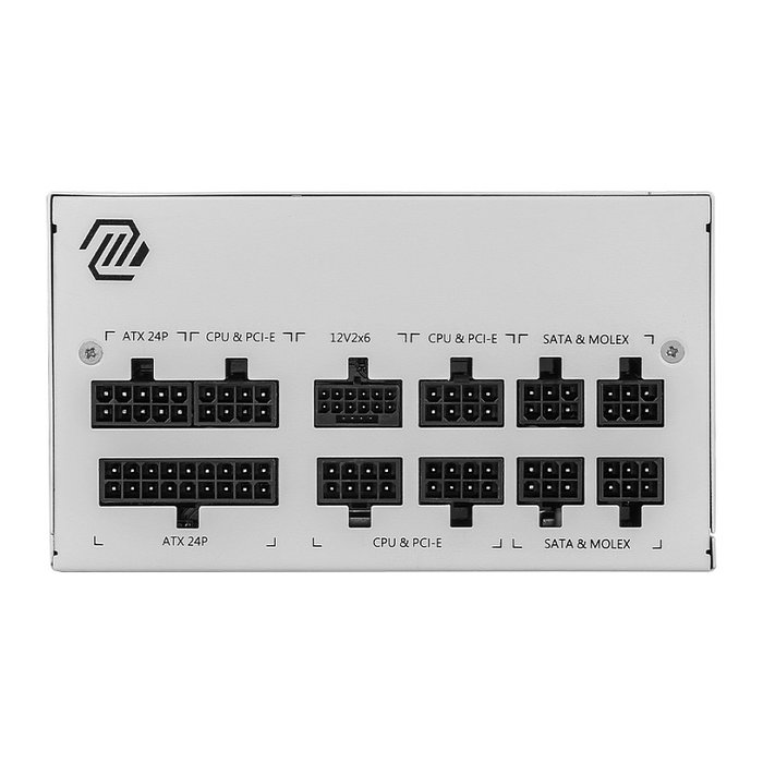 MSI Fuente de Alimentación MAG A850GL PCIE5 850W 80 Plus Gold Blanco ATX Totalmente Modular - Ventilador 12cm