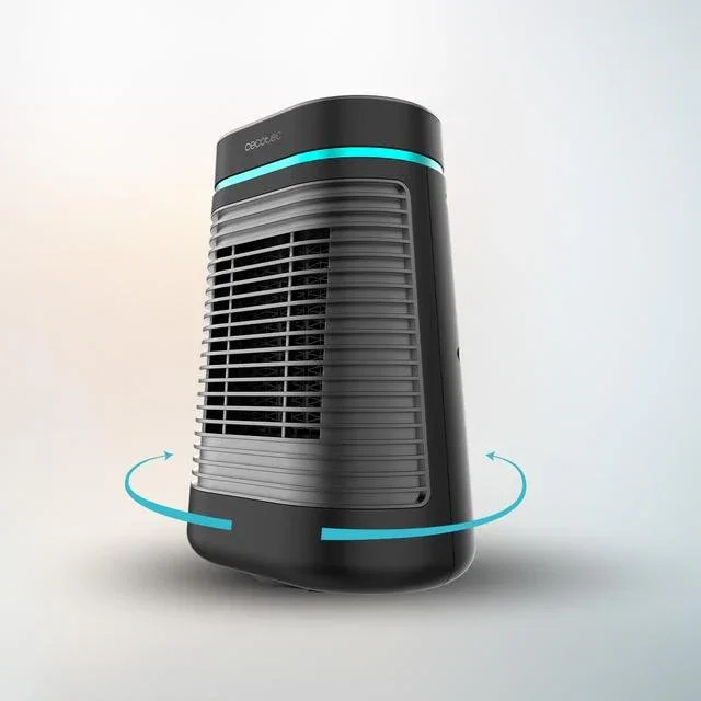 Cecotec 08290 Calefactor Eléctrico de Ventilador Cerámico 1500 W, Negro, para Interior, con Oscilación y Termostato, para Habitaciones de hasta 15 m² Cecotec 08290 Calefactor Eléctrico de Ventilador Cerámico 1500 W, Negro, para Interior, con Oscilación y Termostato, para Habitaciones de hasta 15 m²
