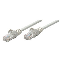 Intellinet 738934 Cable de Red Cat5e SF/UTP 0.25m Gris, Compatible con CCA, Conectores RJ-45 Macho Chapados en Oro