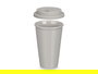 Vessia Vaso Tapa Silicona Gris 360 ml Porcelana 9.8 x 15 x 9.8 cm (Set de 12)