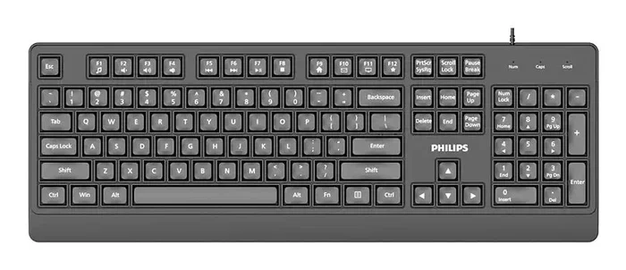 Philips Teclado SPK6247B Negro Mate Philips Teclado SPK6247B Negro Mate