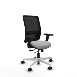 PIQUERAS Y CRESPO Silla de oficina Zulema con mecanismo Sincro/Traslack Gris claro y Negro