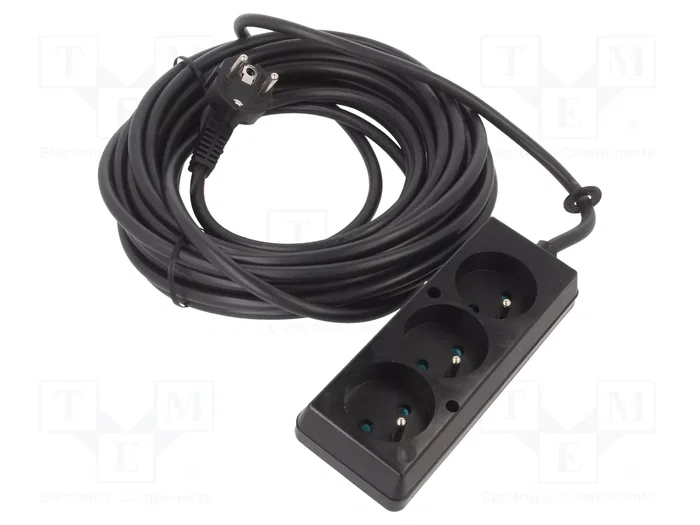 JONEX Prolongador de alimentación H03VV-F 3G1,5mm² 10m Negro JONEX Prolongador de alimentación H03VV-F 3G1,5mm² 10m Negro