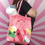 The Concept Factory Bolsa Tote Bag Kawaii Happy day (verde), Bonjour (rosa)