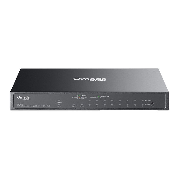 TP-Link Switch Omada 10 Puertos Gigabit Easy Managed con 8 Puertos PoE+ TP-Link Switch Omada 10 Puertos Gigabit Easy Managed con 8 Puertos PoE+