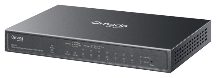 TP-Link Omada ES210GP Switch de 10 Puertos Gigabit con 8 Puertos PoE+ TP-Link Omada ES210GP Switch de 10 Puertos Gigabit con 8 Puertos PoE+