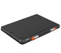 Logitech Slim Folio para iPad 7ma y 8va generación: Teclado Bluetooth con teclas iOS, batería 4 años, protector y soporte ajustable