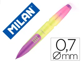 Milan Portaminas Compact Sunset 0,7 mm con Goma de Borrar Colores Surtidos