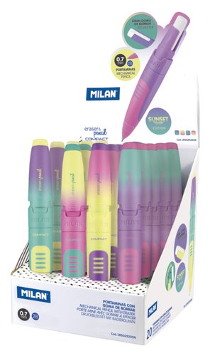 Milan Portaminas Compact Sunset 0,7 mm Colores Surtidos