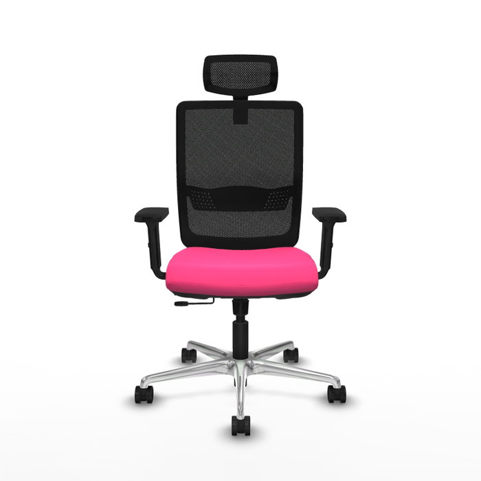 PIQUERAS Y CRESPO Silla de oficina Haches con mecanismo Sincro/Traslack, Rosa y Negro PIQUERAS Y CRESPO Silla de oficina Haches con mecanismo Sincro/Traslack, Rosa y Negro