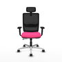 PIQUERAS Y CRESPO Silla de oficina Haches con mecanismo Sincro/Traslack, Rosa y Negro