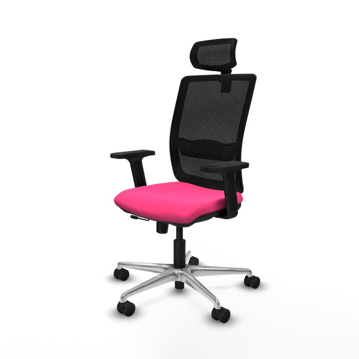 PIQUERAS Y CRESPO Silla de oficina Haches con mecanismo Sincro/Traslack, Rosa y Negro PIQUERAS Y CRESPO Silla de oficina Haches con mecanismo Sincro/Traslack, Rosa y Negro