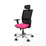 PIQUERAS Y CRESPO Silla de oficina Haches con mecanismo Sincro/Traslack, Rosa y Negro