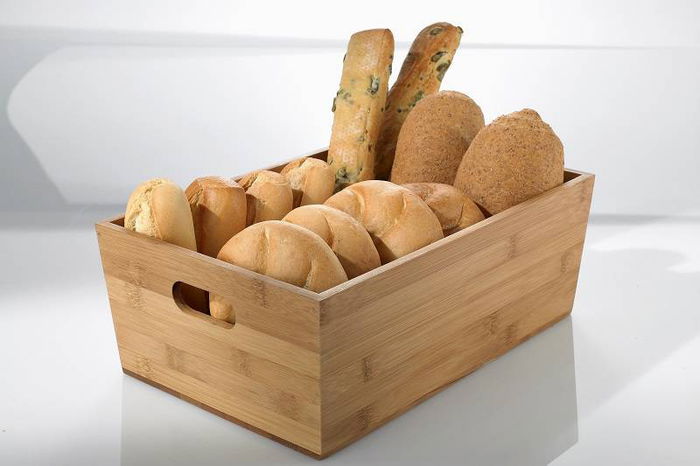 Leone Cesta de Bambú 30x20x11 cm para Alimentos