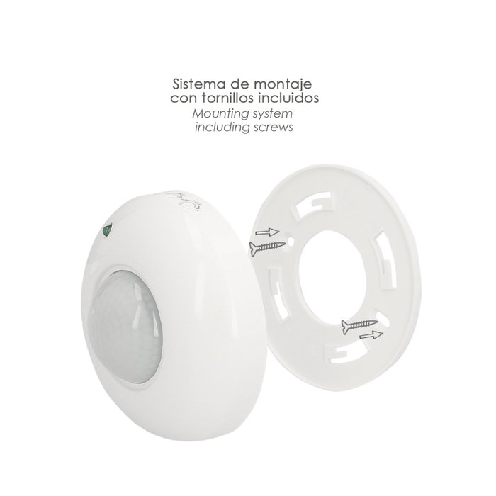 MAURER Detector de Movimiento Infrarrojo con Sensor Crepuscular 360º MAURER Detector de Movimiento Infrarrojo con Sensor Crepuscular 360º