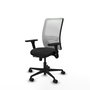 PIQUERAS Y CRESPO Silla de oficina Zulema con mecanismo Sincro/Traslack, Negro/Blanco