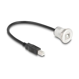 DeLOCK Cable USB 2.0 con toma de montaje USB B, 0,3 m