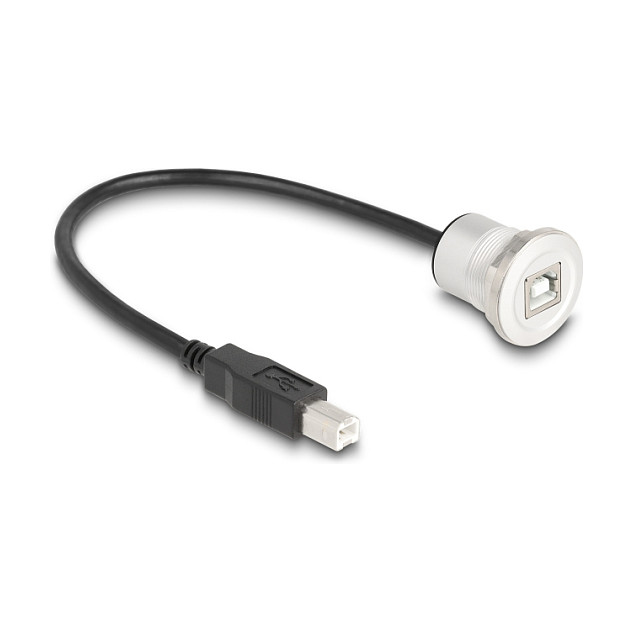 DeLOCK 88182 Cable USB 2.0 con toma de montaje USB B y conector USB B de 30 cm