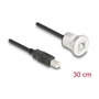 DeLOCK Cable USB 2.0 con toma de montaje USB B, 0,3 m