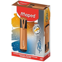 Marcador Fluor Maped Fluo Glitter Cobre