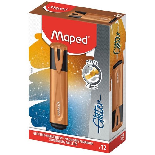 Marcador Fluor Maped Fluo Glitter Cobre Marcador Fluor Maped Fluo Glitter Cobre