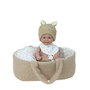 Muñecas Arias Muñeca Elegance 33 cm Beige Babyto con Capazo, Cuerpo Vinyl, Sexo Niño