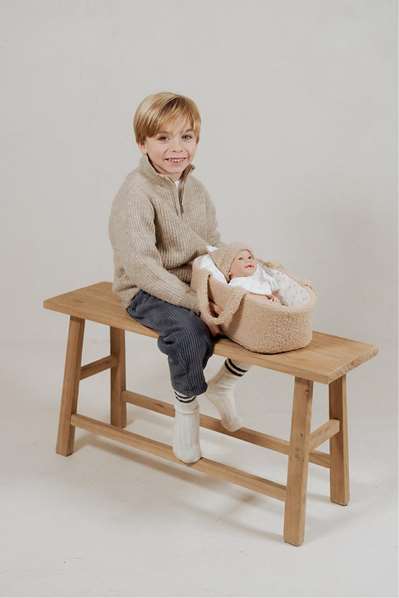 Muñecas Arias Muñeca Elegance 33 cm Beige Babyto con Capazo, Cuerpo Vinyl, Sexo Niño