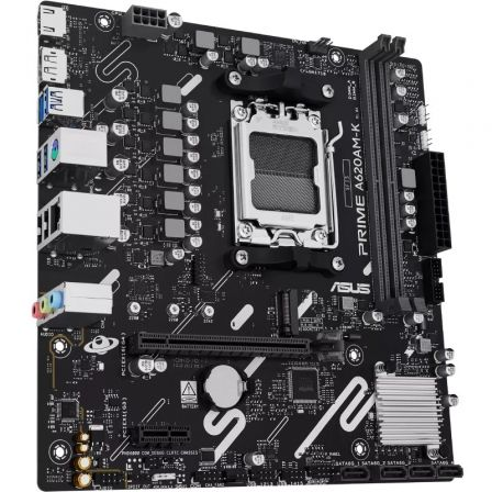ASUS PRIME A620AM-K Placa Base Micro ATX AMD AM5 Socket AM5 Compatible con Ryzen 9000/8000/7000 DDR5 PCIe 4.0 M.2 NVMe Aura Sync RGB 90MB1GX0-M0EAY0