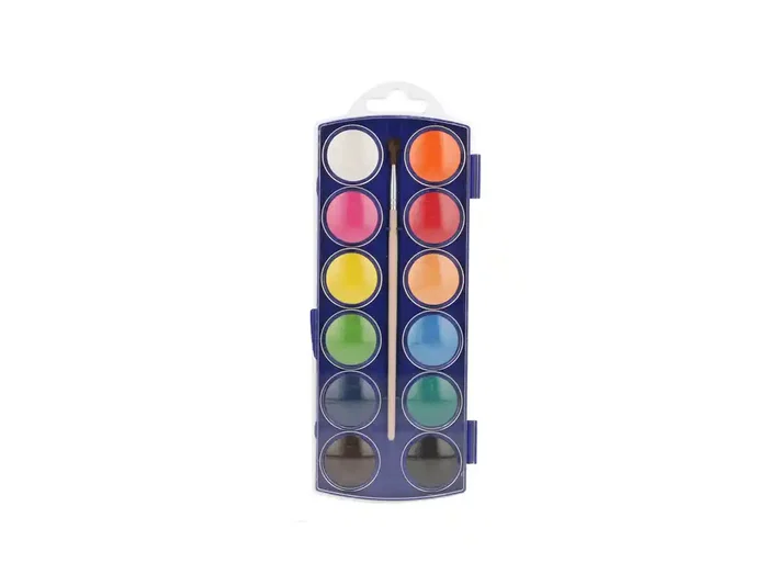 Liderpapel Acuarela 12 Colores con Pincel de Madera y Estuche Plástico Liderpapel Acuarela 12 Colores con Pincel de Madera y Estuche Plástico