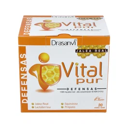 DRASANVI Vitalpur Defensas 20Viales Jalea Real Zinc Cobre Vitamina C Própolis Echinacea Inmunidad
