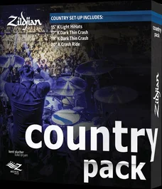 Zildjian Juego Country Music HH15, Crash 17" & 19", Crash/Ride 20"