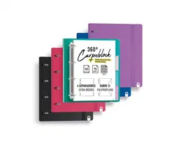 Carchivo Carpeta 360º con Recambio Polipropileno Foam Style, 4 Anillas 35mm, DIN A4