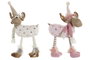 DKD Home Decor Figura Poliéster Surtido de 2 Unidades Rosa y Blanco