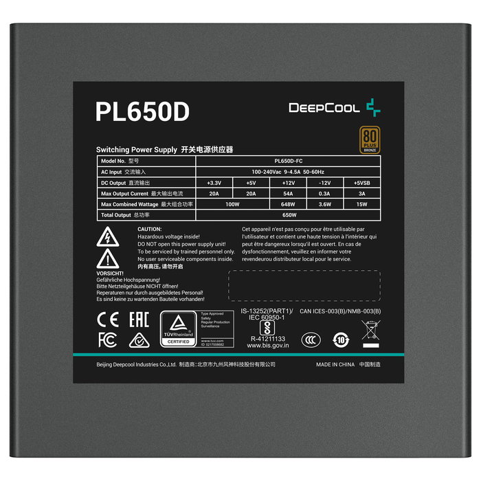 DeepCool PL650-D Fuente de Alimentación 650W