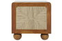 DKD Home Decor Mesita de Noche Item Home Acacia Ratan Marron Oscuro Natural 40 x 50 x 50 cm