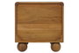 DKD Home Decor Mesita de Noche Item Home Acacia Ratan Marron Oscuro Natural 40 x 50 x 50 cm