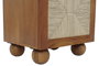 DKD Home Decor Mesita de Noche Item Home Acacia Ratan Marron Oscuro Natural 40 x 50 x 50 cm