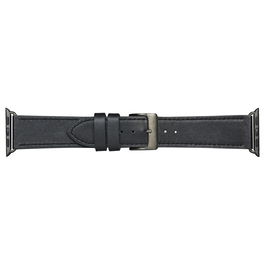 dbramante1928 Correa de Cuero para Apple Watch Hermès Series 9 - Copenhagen - Weltraum Gris/Negro - Compatible con Smartwatch - 35mm