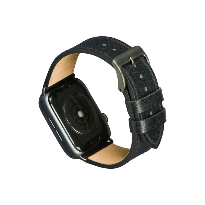 Dbramante1928 Copenhagen Correa de cuero para Apple Watch - Grupo de rock - Negro/Gris - 30 Piezas