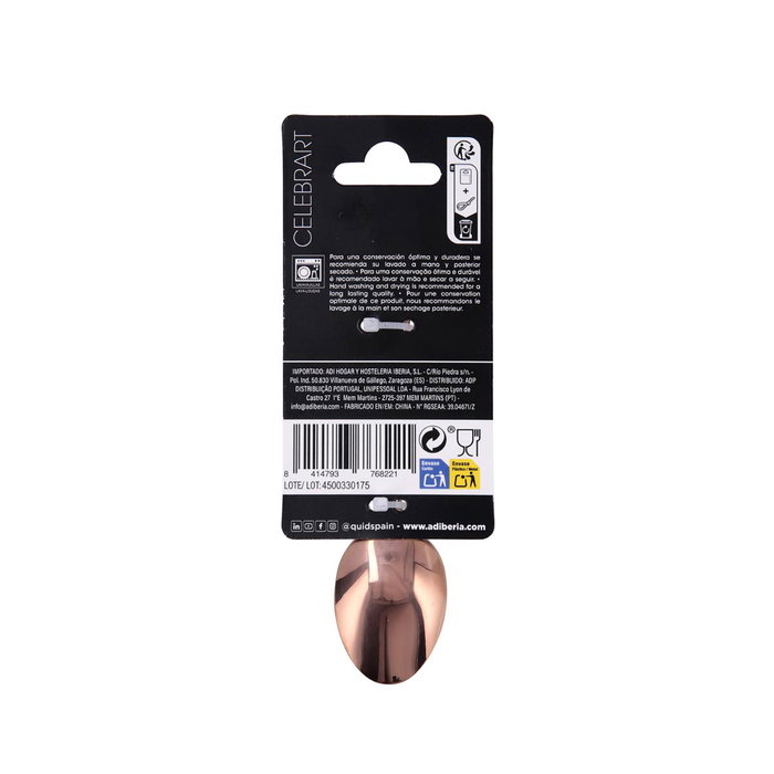 Set 4 Cucharas Postre Acero Inox Celebrart Quid 1,8 mm-14 cm