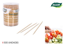 Algon Set de 500 Palillos Higiénicos Redondos - Dimensiones: 5.4 cm (Ancho) x 6.6 cm (Alto) x 5.3 cm (Largo) (24 Unidades)