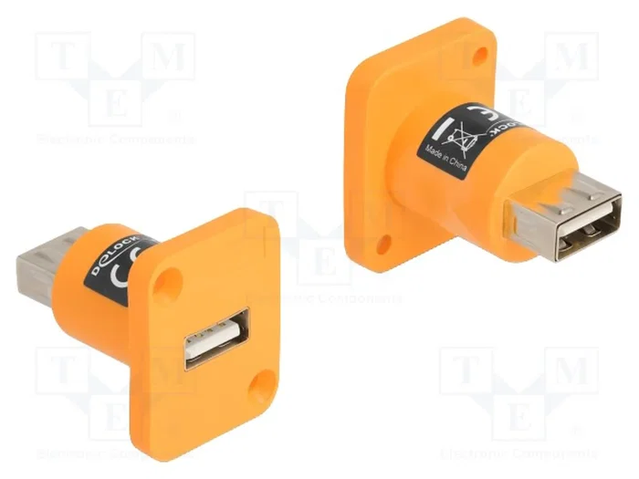 DeLOCK Módulo USB 2.0 Tipo-A hembra a hembra naranja tipo D DeLOCK Módulo USB 2.0 Tipo-A hembra a hembra naranja tipo D