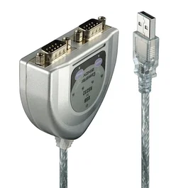 Lindy Cable Adaptador USB tipo A a DB-9 0,6 m Plata