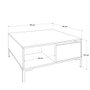 Hanah Home Shp-660-Dd-1 Mesa de Centro Blanca Diamante 90x42x90cm