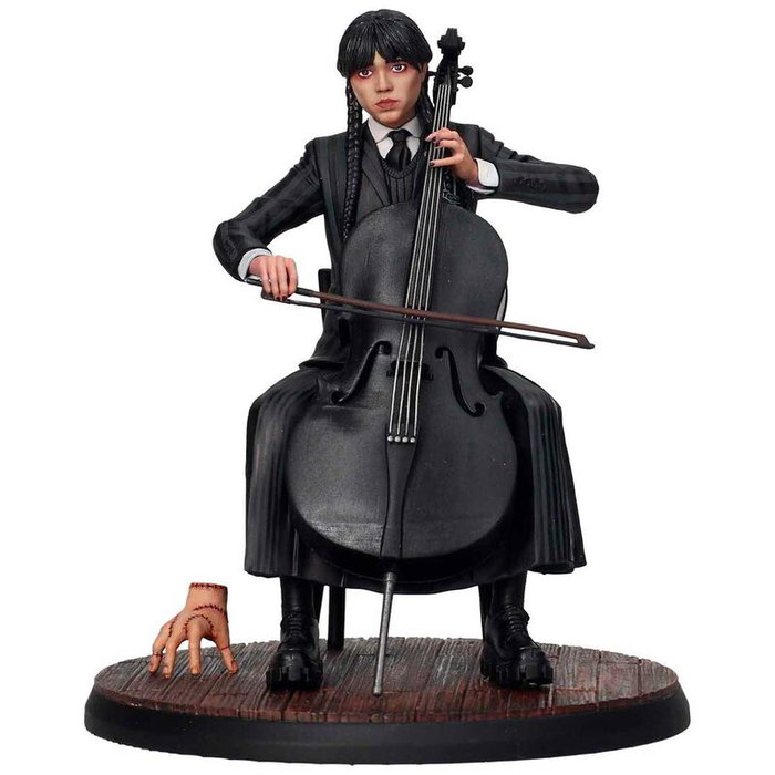Sd Toys Figura Wednesday Addams con Violonchelo y Thing