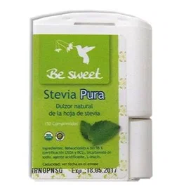 BE SWEET Stevia 150 Comp. Eco Comprimidos para Endulzar Naturalmente Sin Calorías Certificación Ecológica